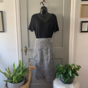 H&M Asymmetrical Midi Skirt Grey
